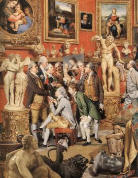 Johann Zoffany : The Tribuna of the Uffizi-detail